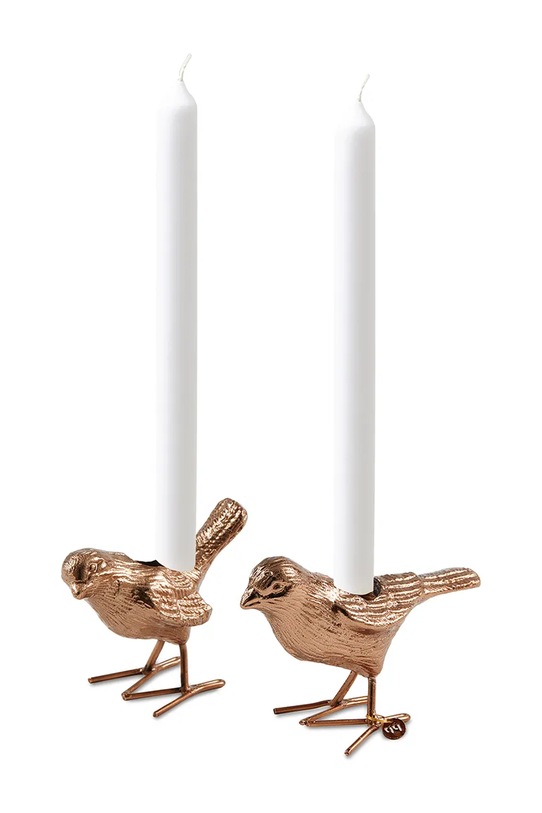 Pols Potten zestaw świeczników flock of birds 12,5 x 5 x 7 cm 2-pack 390.225.209 pomarańczowy AA00