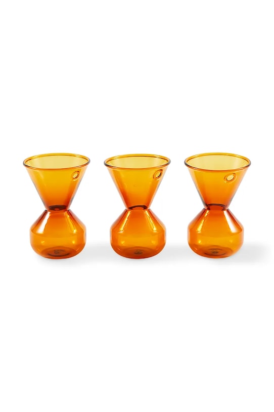 Pols Potten zestaw wazonów dekoracyjnych ornaments fat neck 5,5 x 8,5 cm 3-pack pomarańczowy 140.300.294