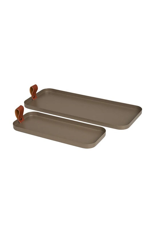 House Nordic zestaw tac 12 x 29 x 1,5 / 16,5 x 39,5 x 1,5 cm 2-pack brązowy 4601037