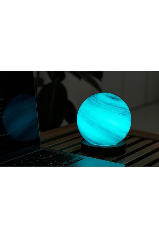 Salon i sypialnia Gingko Design lampka dekoracyjna bezprzewodowa led AstraGlass Light L/12 x 12 x 13 cm G050L.PC turkusowy