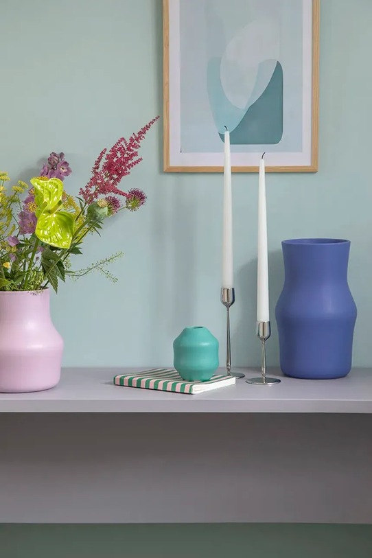 Gense świecznik dekoracyjny Dorothea 7 x 18 cm szary 30087