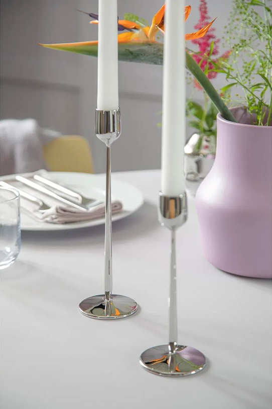 Salon i sypialnia Gense świecznik dekoracyjny Dorotea 7 x 23 cm 30088 szary