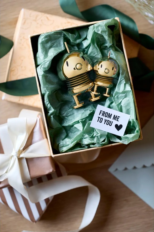 Hoptimist figurka dekoracyjna Bumble Set XS 5,8/S 7,6 cm żółty 36532