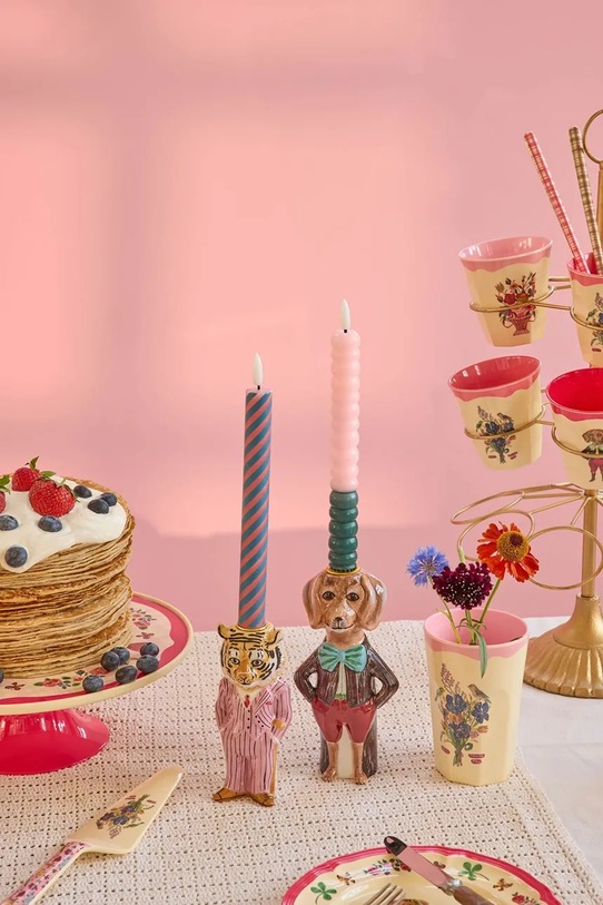 Rice świecznik dekoracyjny 18,5 x 7 x 9 cm CDHOL.NLDOG multicolor AA00