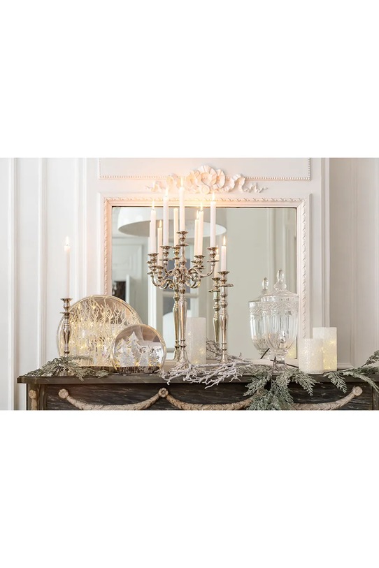 J-Line świecznik dekoracyjny 13 x 13 x 34 cm szary 19170