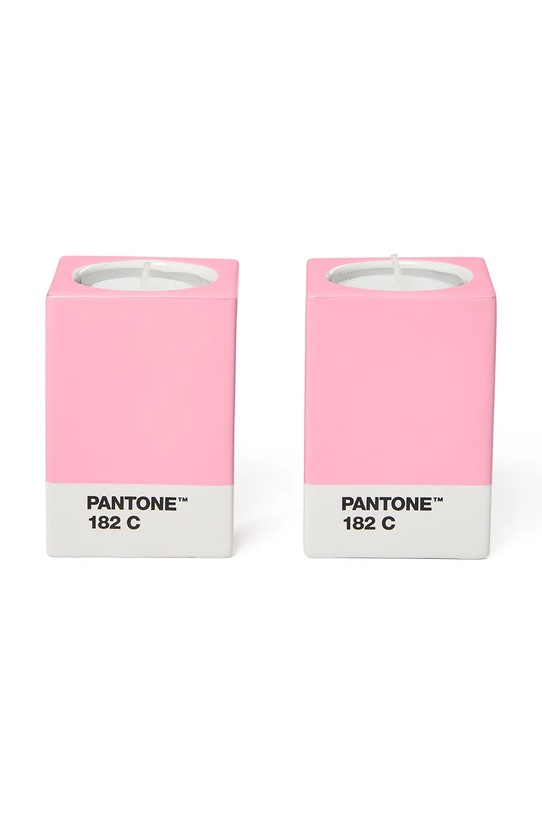 Pantone świecznik dekoracyjny 7,8 x 5,5 cm 2-pack różowy 101720182