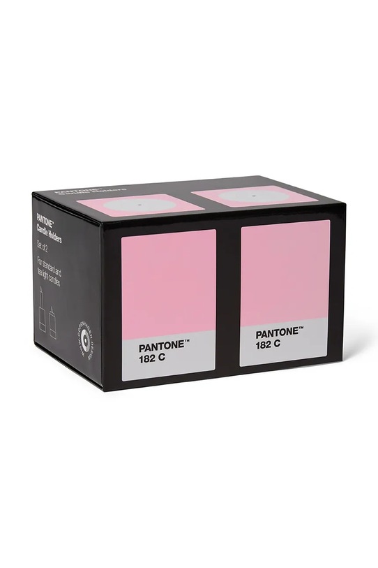 Salon i sypialnia Pantone świecznik dekoracyjny 7,8 x 5,5 cm 2-pack 101720182 różowy