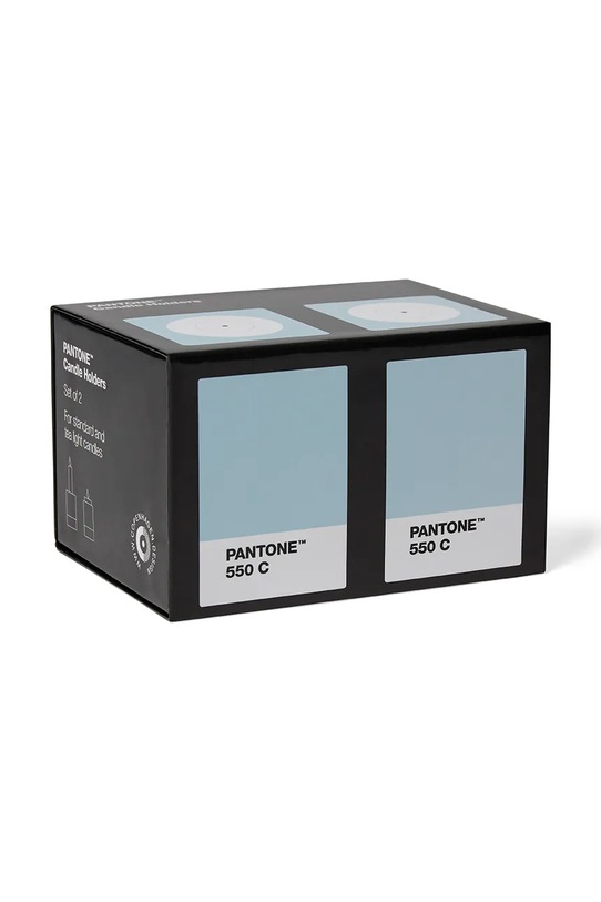 Salon i sypialnia Pantone świecznik dekoracyjny 7,8 x 5,5 cm 2-pack 101720550 niebieski