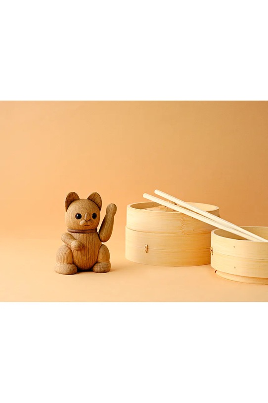 Salon i sypialnia Lucie Kaas figurka dekoracyjna Lucky Cat 11 cm LC01OAK brązowy