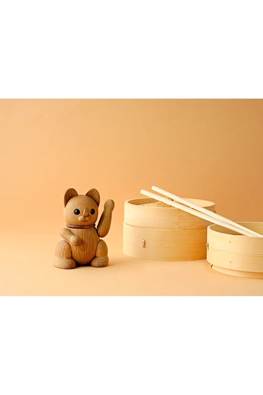 Salon i sypialnia Lucie Kaas figurka dekoracyjna Lucky Cat 11 cm LC01OAK brązowy