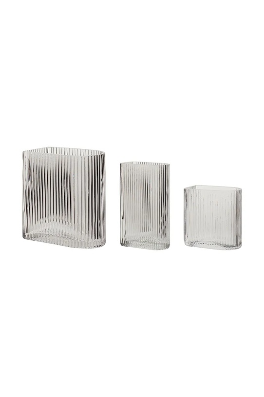 Hübsch zestaw wazonów dekoracyjnych Clear 13/18/20 cm 3-pack transparentny 180905