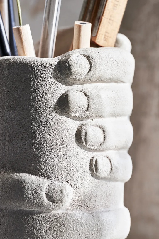 Salon i sypialnia House Doctor wazon dekoracyjny HDHandy 18 cm 207270121 szary