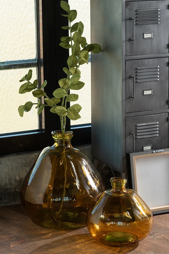 Salon i sypialnia J-Line wazon dekoracyjny Laura 47,5 cm 21715. żółty