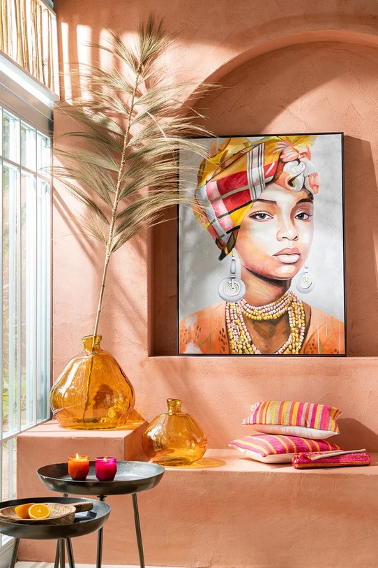 J-Line wazon dekoracyjny Laura 47,5 cm żółty 21715.