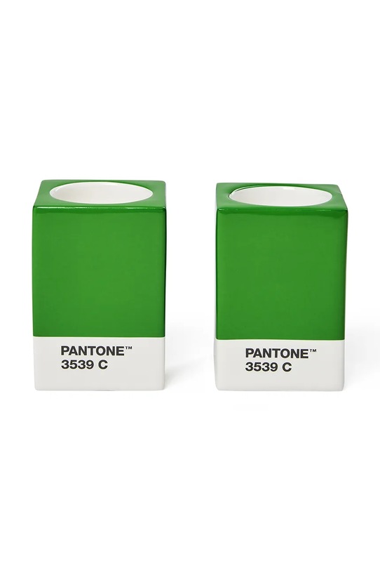 Pantone zestaw świeczników dekoracyjny z porcelany zielony 101723539