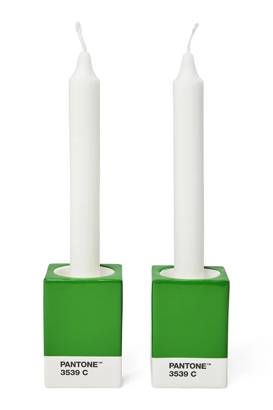 Pantone zestaw świeczników dekoracyjny z porcelany 101723539 zielony AA00