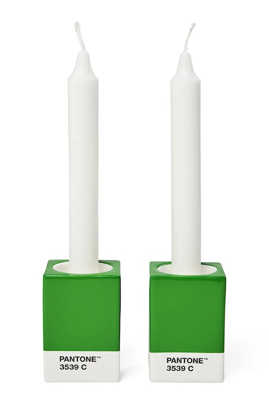 Pantone zestaw świeczników dekoracyjny z porcelany 101723539 zielony AA00