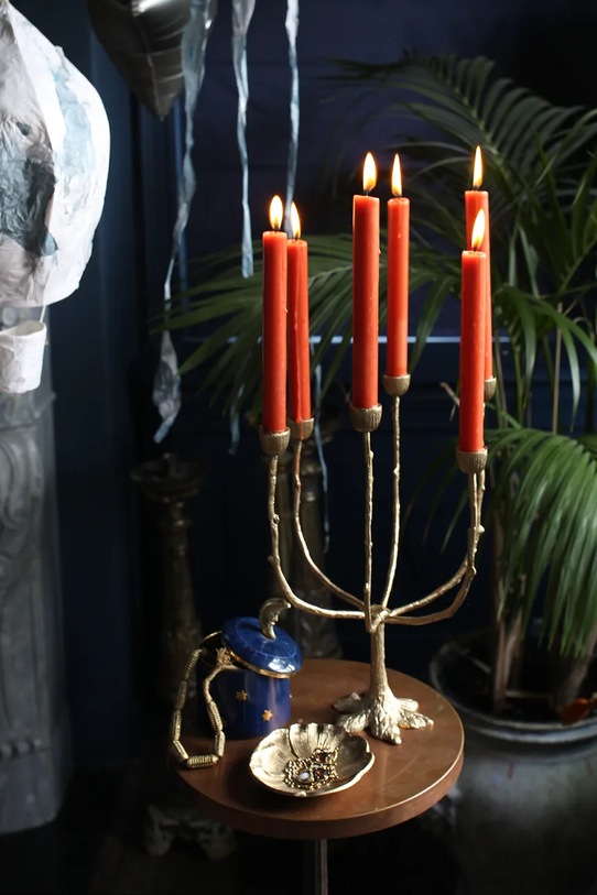 Salotto e camera Doing Goods candeliere decorativo Misty 25 x 25 x 37 cm 1.20.30.021.921.5 giallo