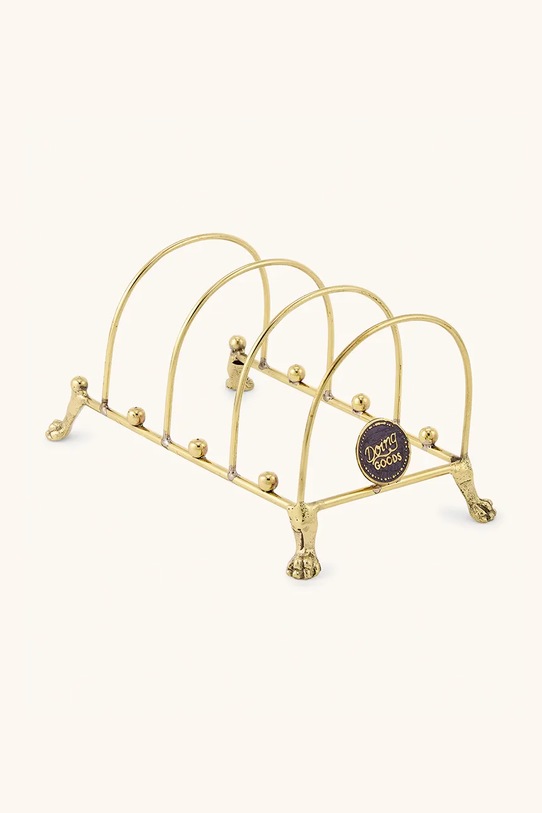 Salon i sypialnia Doing Goods stojak na zdjęcia stojący mosiężny 21 x 12 x 10,5 cm 7.10.10.007.923.3 żółty