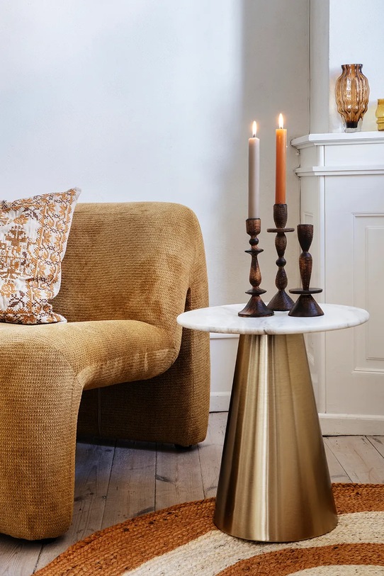 Salon i sypialnia Madam Stoltz wazon dekoracyjny 18 cm J71242123BR brązowy