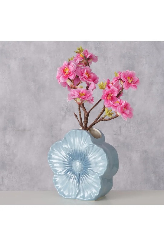 Salon i sypialnia Boltze wazon dekoracyjny Melany 15 cm 2077692 niebieski