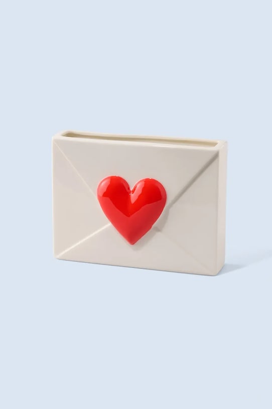 Fluid Market dekorativna vaza Heart 16,5 cm bela AAVSEHEART