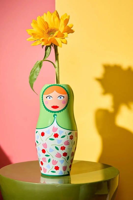 Salon i sypialnia Fluid Market wazon dekoracyjny doll flower 25 cm AAVSERUSSIANFLW multicolor