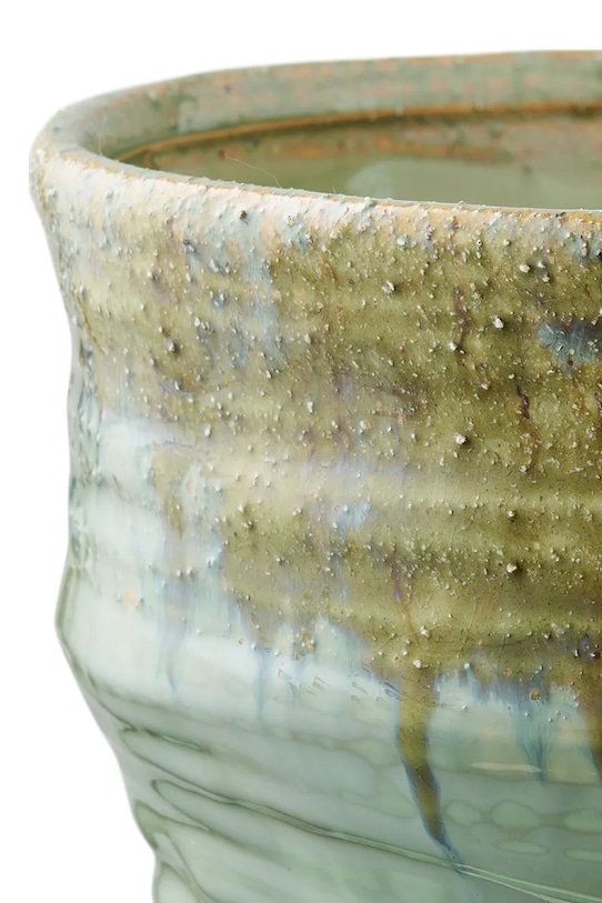 House Nordic wazon dekoracyjny z ceramiki szkliwionej 22 x 22 x 34,5 cm 4441008 turkusowy AA00