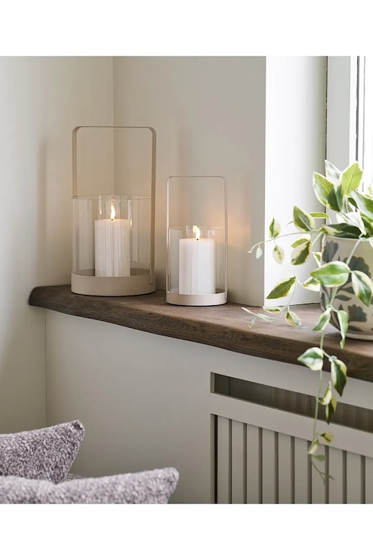 Salon i sypialnia House Nordic zestaw latarenek Hurricane 12 x 25 / 18 x 35 cm 2-pack 6450005 beżowy