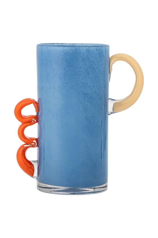 Bloomingville wazon dekoracyjny ze szkła barwionego 20 x 25 x 12,5 cm niebieski 82072759