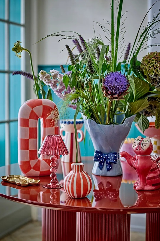 Bloomingville wazon z dolomitu 18,5 x 32 x 8,5 cm pomarańczowy 82063257