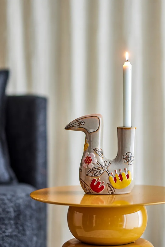 Ukrasni svijećnjak Bloomingville Vivielle 18,5 x 21 x 10 cm 82063144 šarena