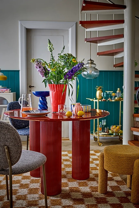 Διακοσμητικό βάζο Bloomingville Janine 30 cm 82072741 πορτοκαλί