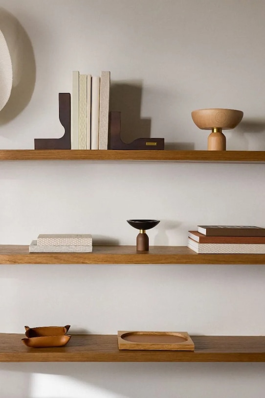 La Mania podpórka do książek dekoracyjna z drewna bukowego brązowy 5902037040781