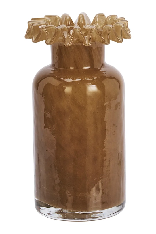 Madam Stoltz Vaza ukrasna od bojanog stakla 12 x 19 cm smeđa 2402838A