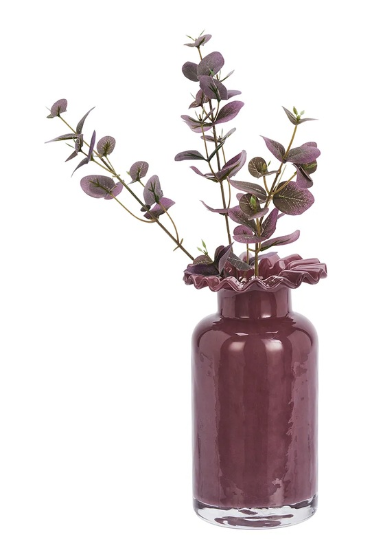 Madam Stoltz wazon dekoracyjny ze szkła barwionego 12 x 19 cm 2402838B fioletowy AA00