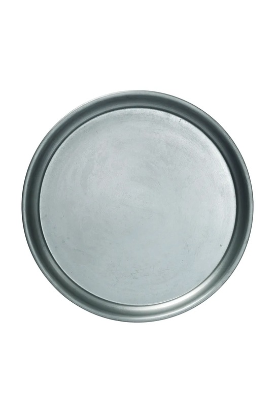 Madam Stoltz vassoio decorativo in metallo lucidato 30 x 2,5 cm grigio 37549Z