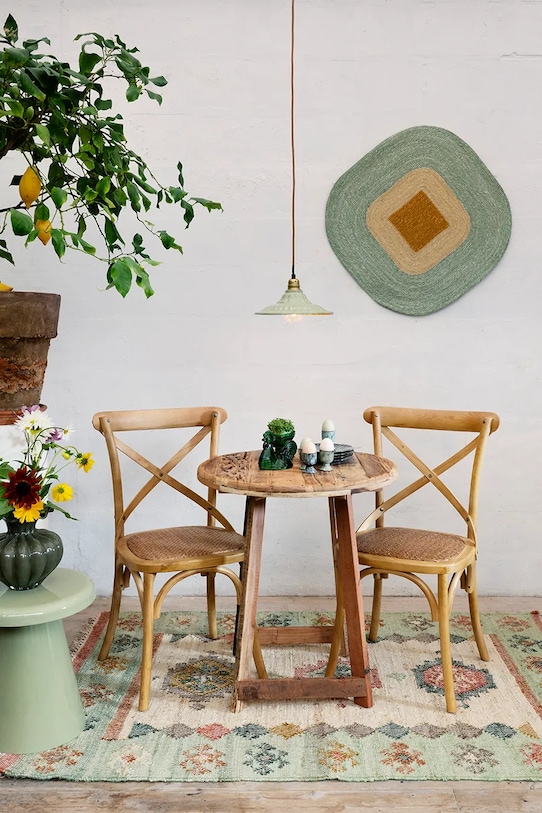 Salon i sypialnia Madam Stoltz wazon dekoracyjny ze szkła mlecznego 23 x 24 cm 2401718.B zielony