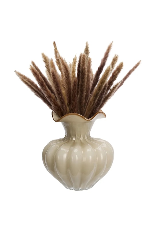 Madam Stoltz wazon dekoracyjny ze szkła barwionego 23 x 24 cm 2401718.C beżowy AA00