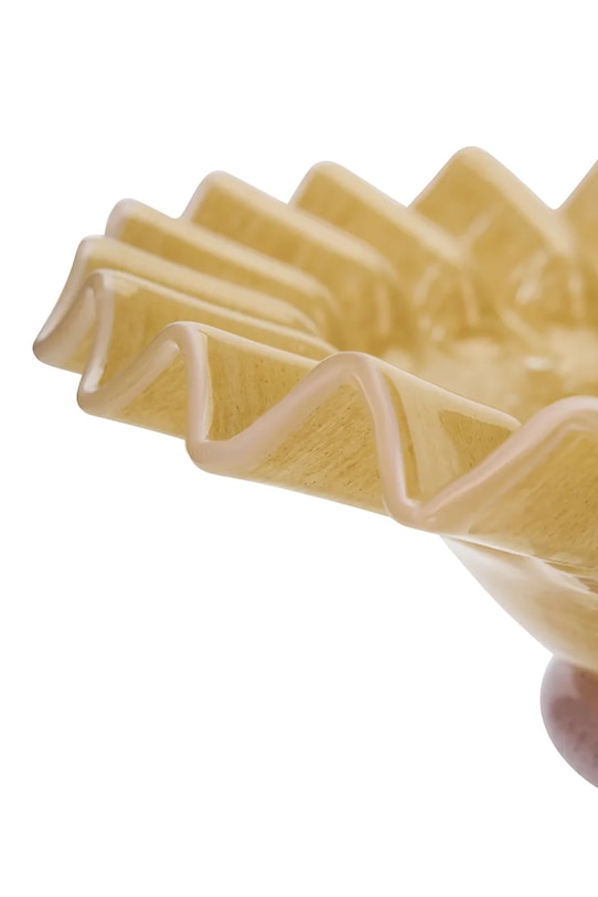 Madam Stoltz misa dekoracyjna ze szkła barwionego 23 x 8 cm 2411634.YP żółty AA00