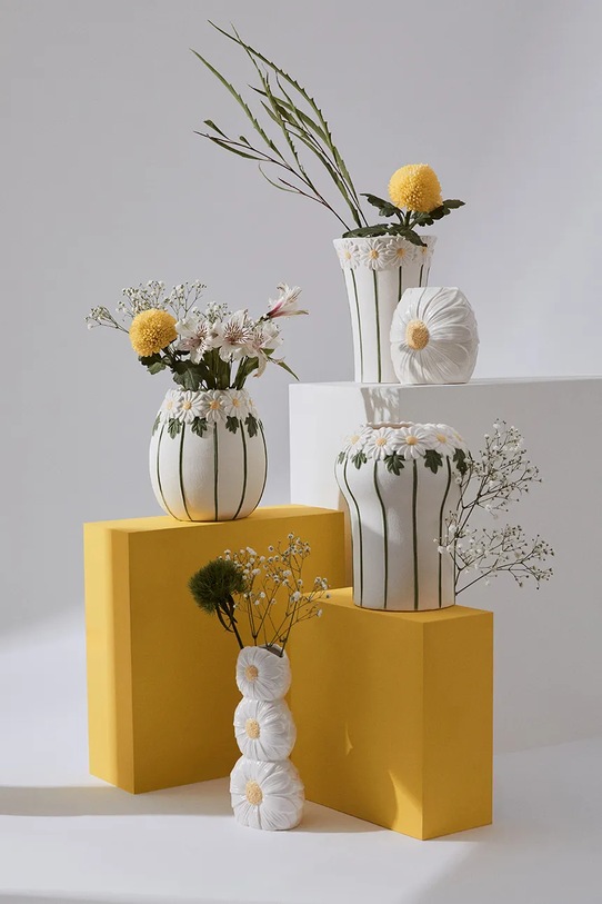 Salon i sypialnia Bizzotto wazon dekoracyjny z ceramiki 10 x 5,80 x 21 cm 503546 multicolor