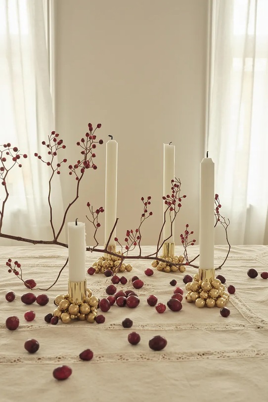 Gejst świecznik dekoracyjny Molekyl 2 x 3,3 cm G10003 żółty AA00