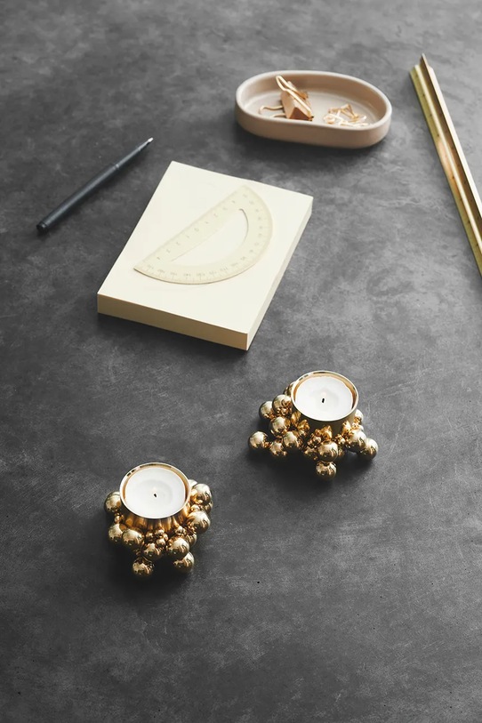 Salon i sypialnia Gejst świecznik dekoracyjny Molekyl 4,3 x 3 cm G10052 żółty