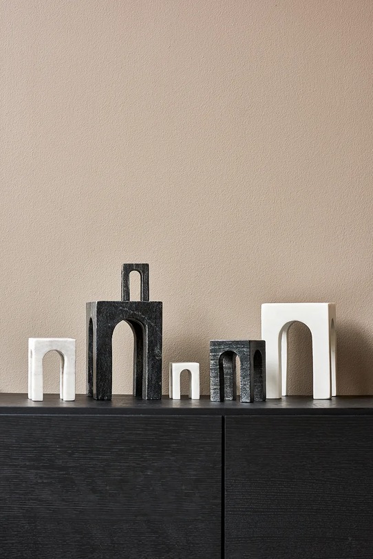 Gejst podpórki do książek dekoracyjne z marmuru 17 / 11 / 6,5 cm G10440 beżowy