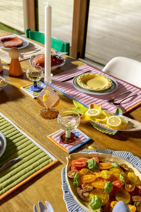 &k amsterdam świecznik dekoracyjny ze szkła barwionego multicolor 2186.08