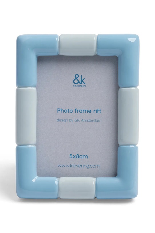 &K Amsterdam ramka dekoracyjna z tworzywa sztucznego 13 x 7,5 cm niebieski 1661.10