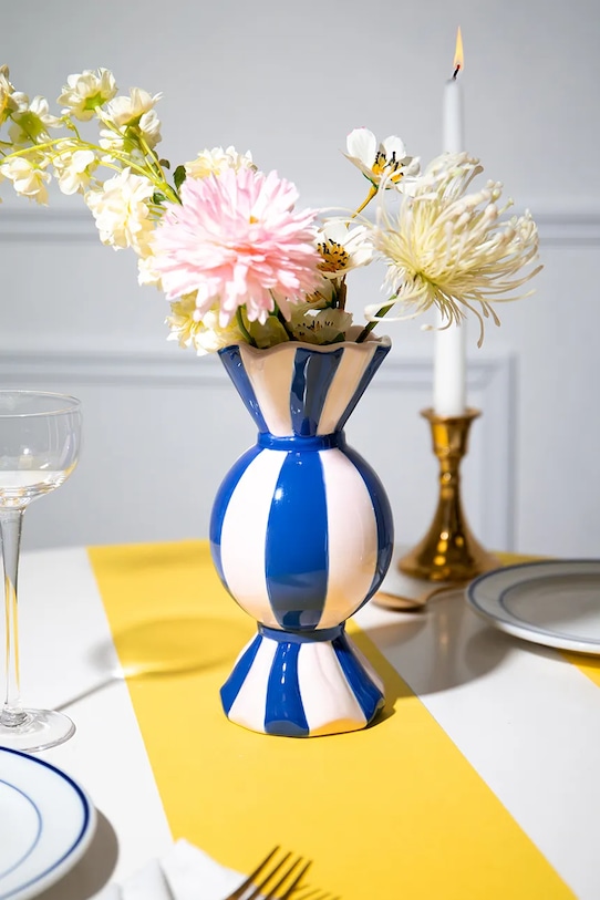 Salon i sypialnia DOIY wazon dekoracyjny z ceramiki 9 x 9 x 20 cm DYVASFUN multicolor