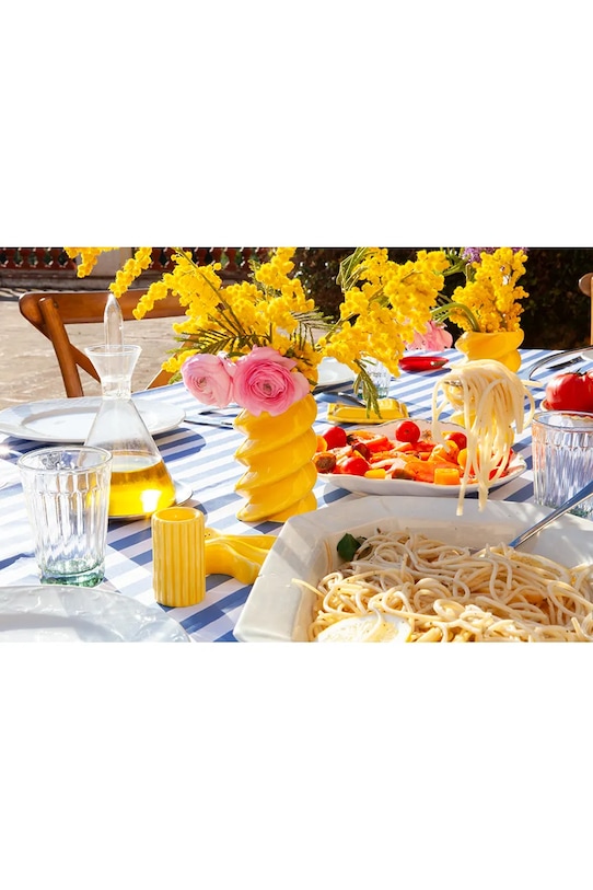 DOIY wazon dekoracyjny z ceramiki 8 x 8 x 14,5 cm żółty DYVASDVF