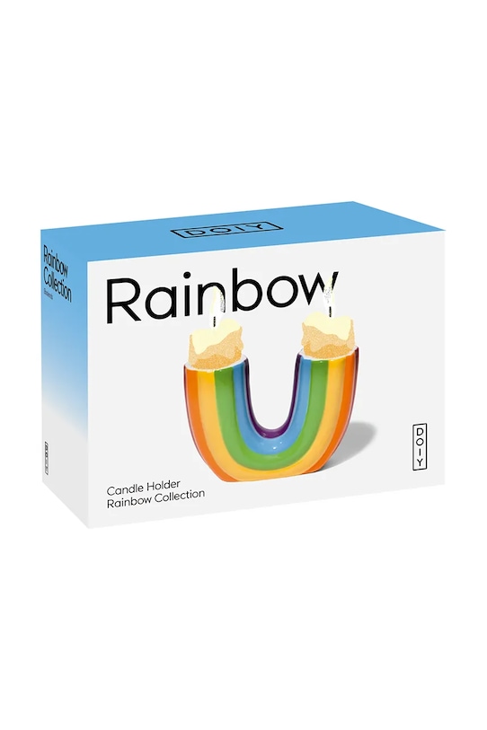 DOIY подсвечник декоративный из керамики 12,9 x 4,5 x 9,5 cm мультиколор DYCAHRAIN