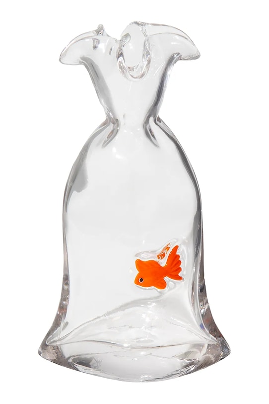 DOIY wazon dekoracyjny ze szkła 13,2 x 8,5 x 22 cm transparentny DYVASLGOLF